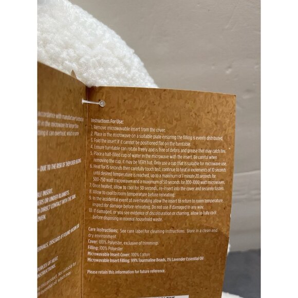 Hot Hugs Sherpa Shaped Christmas Tree Ivory Decorative Heat PadMicrowaveable NWT - Picture 5 of 14